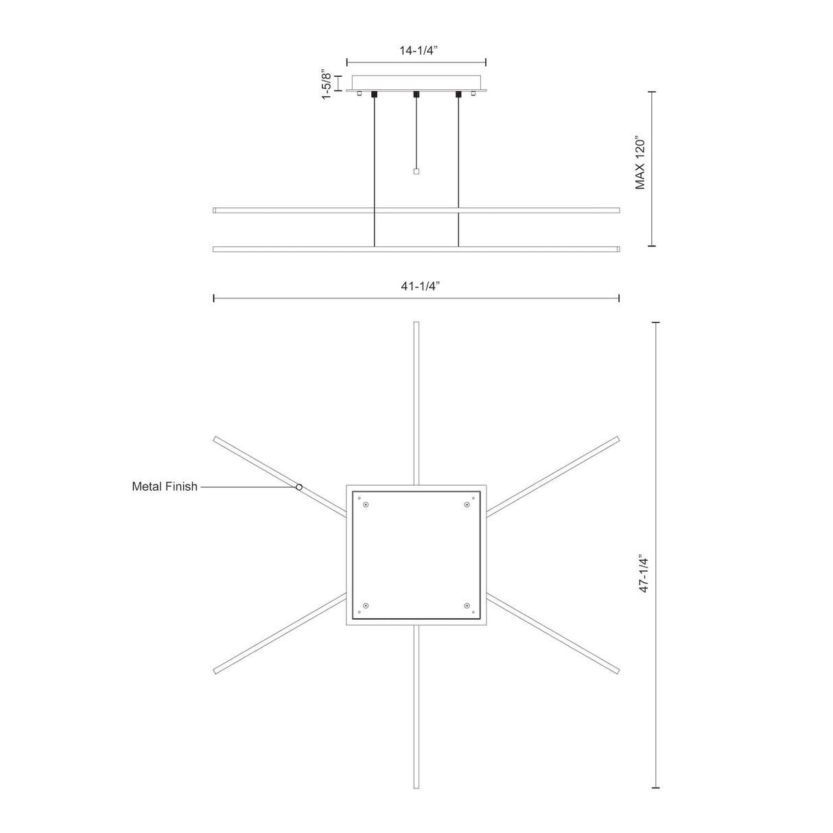 Kuzco MP18203-BN VEGA MINOR 3 Head MP Brushed Nickel 120V TRIAC/ELV LED 3000K 90CRI 69W