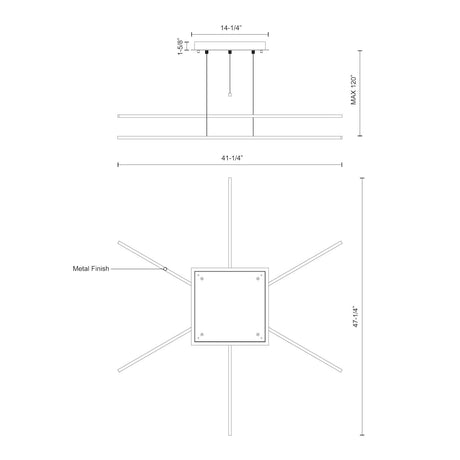 Kuzco MP18203-WH VEGA MINOR 3 Head MP White 120V TRIAC/ELV LED 3000K 90CRI 69W
