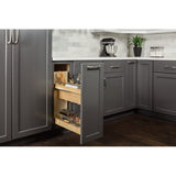 Hardware Resources UBPO-5SC 5" "No Wiggle" Utensil Bin Soft-close Base Cabinet Pullout, Pre-Assembled