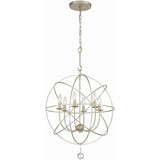 Solaris 6 Light Olde Silver Sphere Chandelier 9226-OS