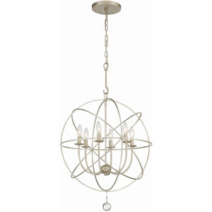 Solaris 6 Light Olde Silver Sphere Chandelier 9226-OS