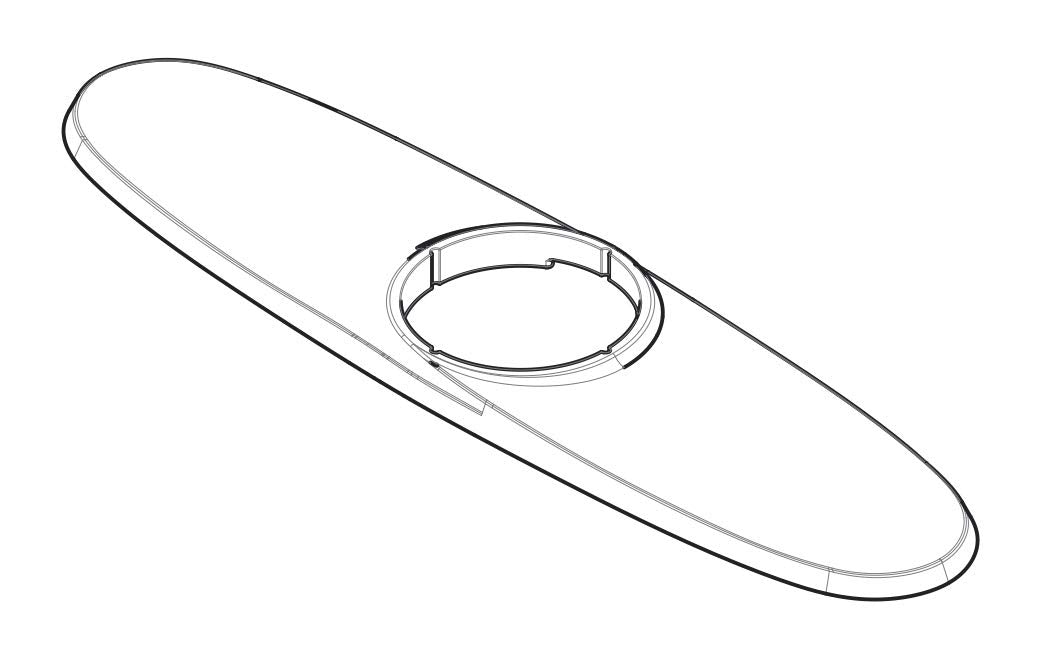 Pfister 961-193B Kai Deck Plate, Matte Black 961-193B