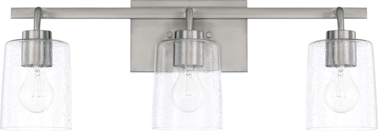 Capital Lighting 128531BN-449 Greyson 3 Light Vanity Brushed Nickel