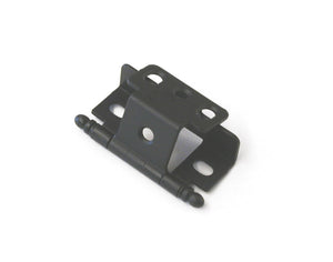 Amerock Cabinet Hinge 3/4 in. (19 mm) Door Thickness Full Inset Full Wrap Ball Tip Matte Black Kitchen Cabinet Door Hinge Single Hinge Functional Hardware