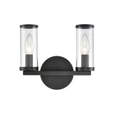 Alora WV309022UBCG REVOLVE WALL VANITY 2 LIGHT URBAN BRONZE CLEAR GLASS