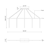 Kuzco CNL5AC-WH 5 Head LINEAR-PENDANT CANOPY SSL/SVT White