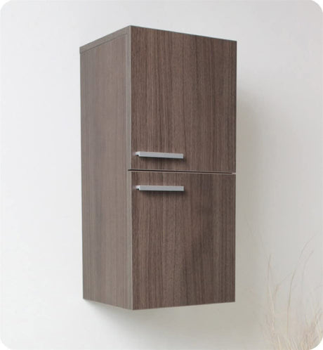 Fresca FST8091GO Fresca Gray Oak Bathroom Linen Side Cabinet w/ 2 Storage Areas