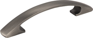 Elements 771-96BNBDL 96 mm Center-to-Center Brushed Pewter Arched Strickland Cabinet Pull