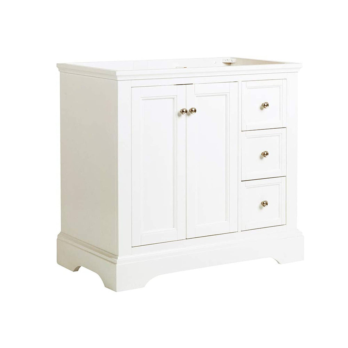 Fresca FCB2436WHM Fresca Windsor 36" Matte White Traditional Bathroom Cabinet