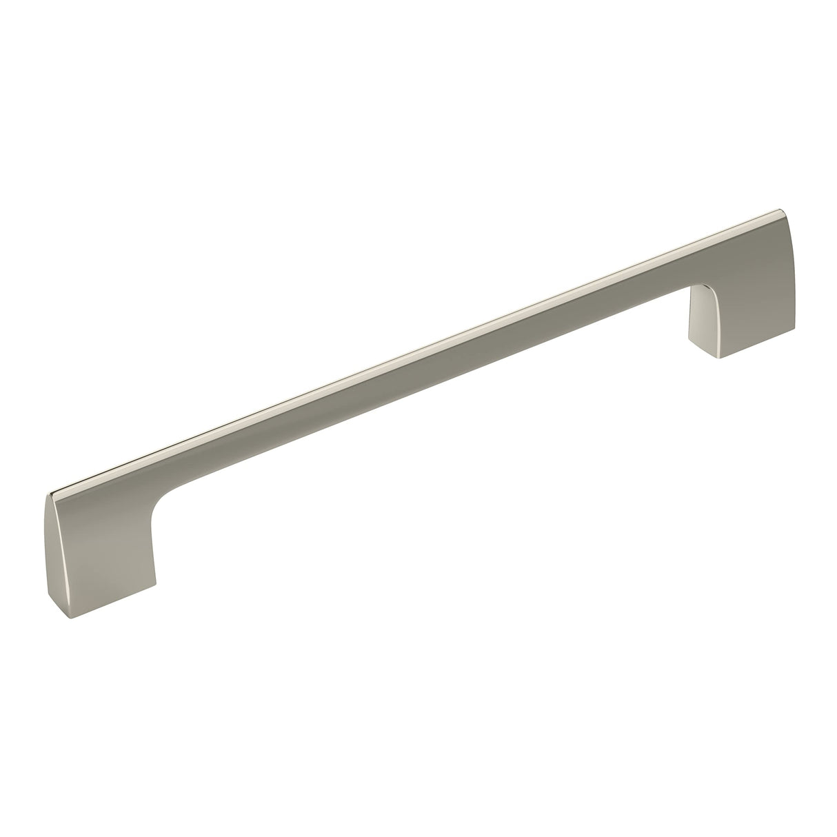 Amerock Cabinet Pull Polished Nickel 6-5/16 inch (160 mm) Center-to-Center Riva 1 Pack Drawer Pull Drawer Handle Cabinet Hardware