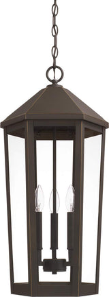 Capital Lighting 926933OZ Ellsworth 3 Light Outdoor Hanging Lantern Oiled Bronze