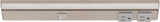 Task Lighting LP12QD4NDGSN30 12-1/2" 400 Lumen Direct Voltage DV Lighted Power Strip, Satin Nickel Finish, Grey Receptacles, 3000K Soft White