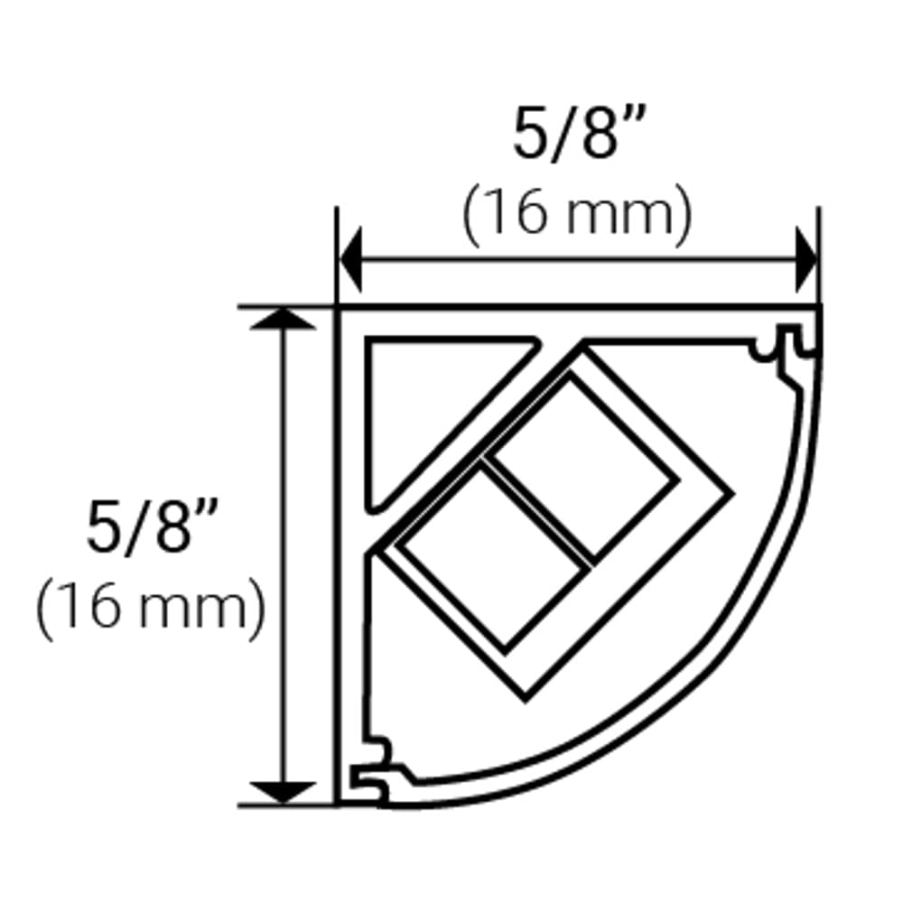 Task Lighting LS4P324V18-05W3 14-1/2" 387 Lumens 24-volt High Output Linear Fixture, Fits 18" Wall Cabinet, 5 Watts, Angled 003 Profile, Single-white, Soft White 3000K