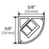 Task Lighting LV2P324V48-12W4 44-1/16" 661 Lumens 24-volt Standard Output Linear Fixture, Fits 48" Wall Cabinet, 12 Watts, Angled 003 Profile, Single-white, Cool White 4000K