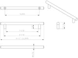 Jeffrey Alexander 242SN 192 mm Center-to-Center Satin Nickel Key West Cabinet Bar Pull