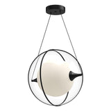 Kuzco PD76716-BK ARIES 16" PENDANT TEXTURED BLACK 120" WIRE 120V TRIAC/ELV LED 3000K 90CRI 21W