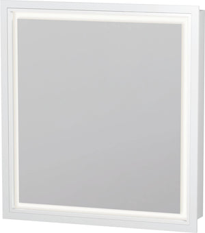 Duravit L-Cube 25-5/8" x 27-1/2" Lighted Framed Single Door Medicine Cabinet - Left Swing Door
