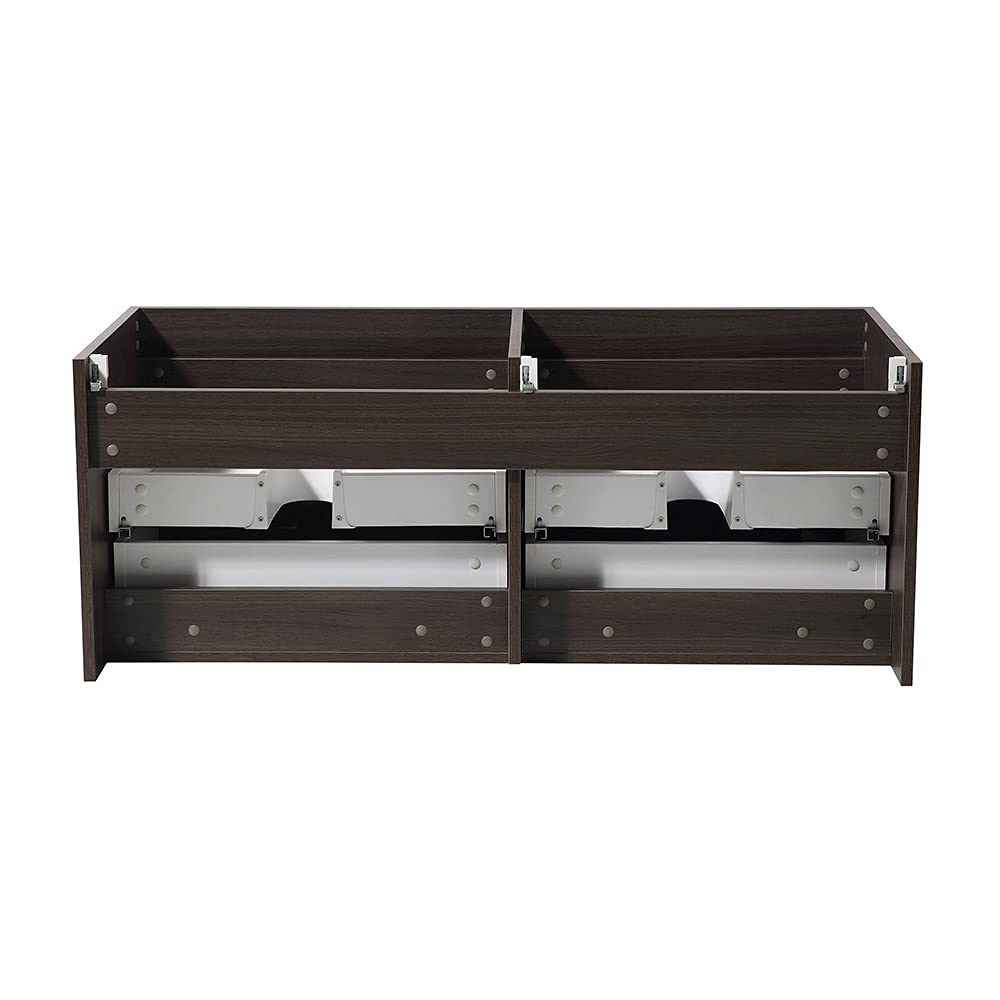 Fresca FCB8012GO Fresca Mezzo 48" Gray Oak Wall Hung Double Sink Modern Bathroom Cabinet