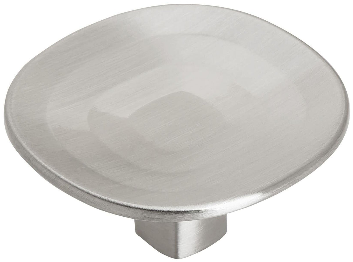 Amerock Cabinet Knob Satin Nickel 1-9/16 inch (40 mm) Diameter Concentric 1 Pack Drawer Knob Cabinet Hardware