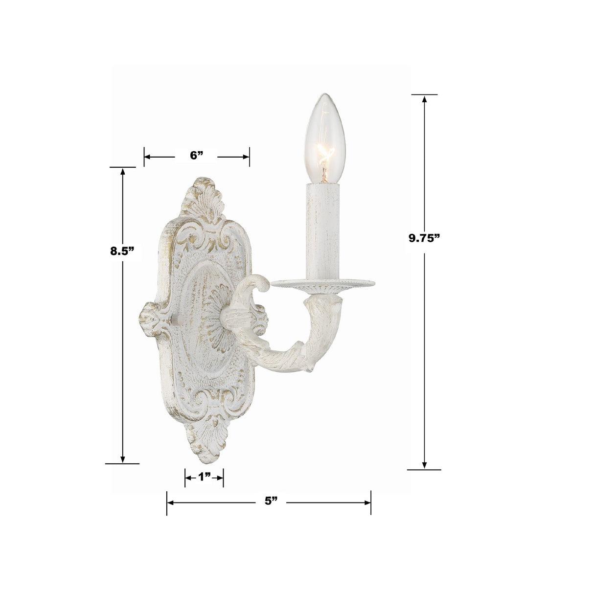 Paris Market 1 Light Antique White Sconce 5111-AW