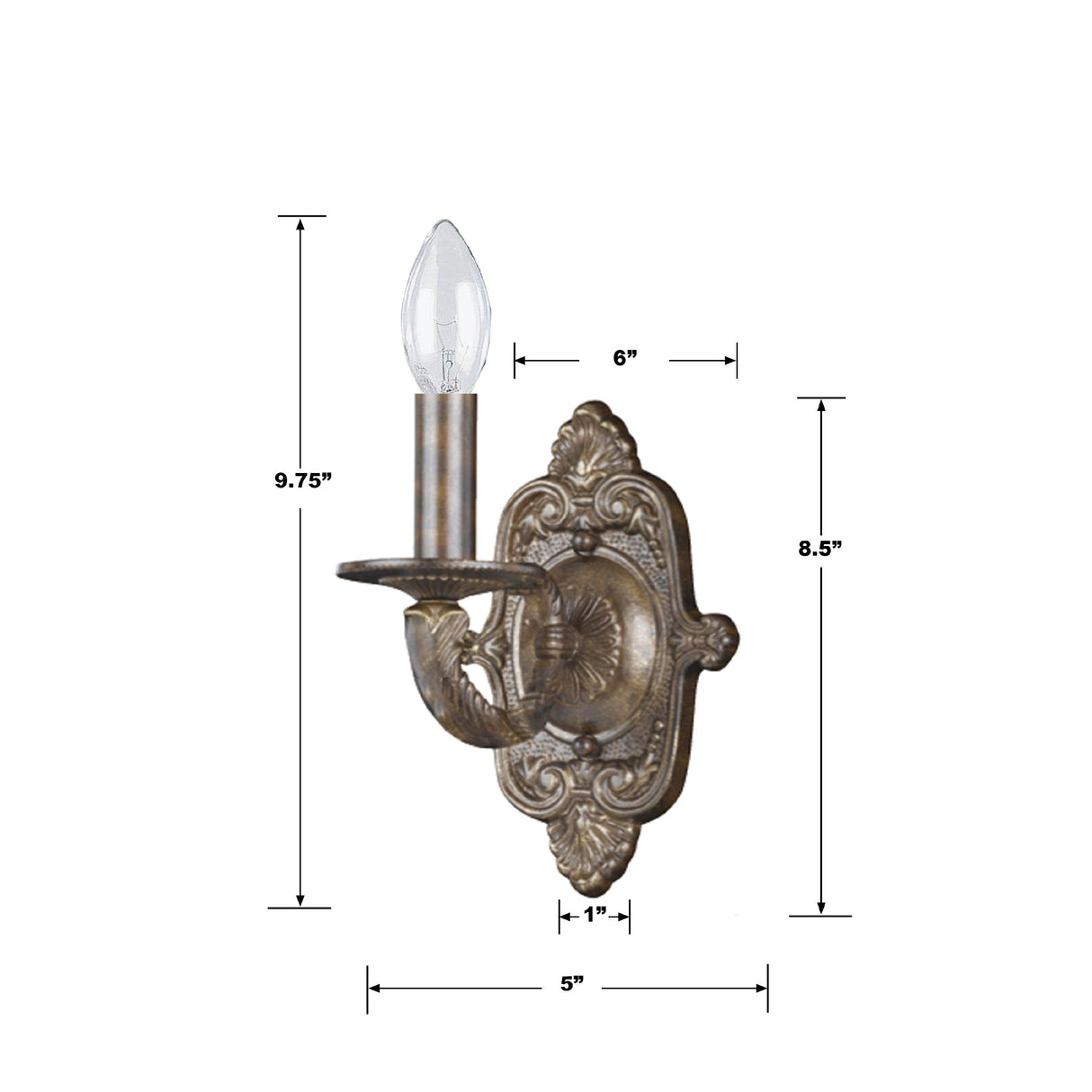 Paris Market 1 Light Antique White Sconce 5111-AW