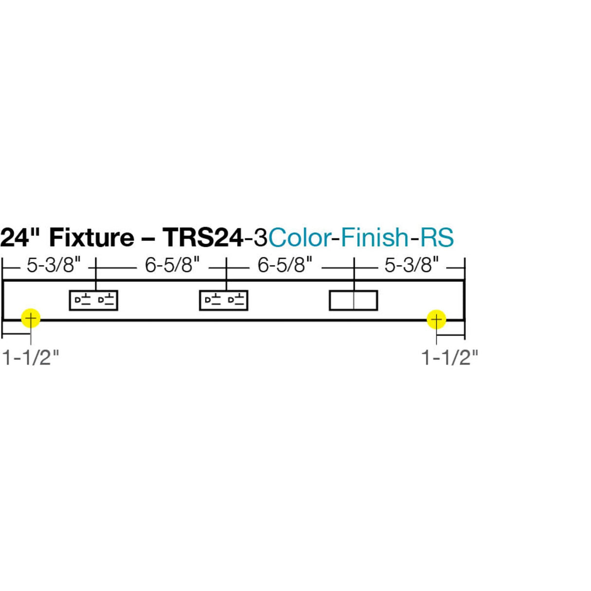 Task Lighting TRS24-3G-SN-RS 24" TR Switch Series Angle Power Strip, Right Switches, Satin Nickel Finish, Grey Switches and Receptacles