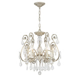 Regis 6 Light Hand Cut Crystal Olde Silver Chandelier 5115-OS-CL-MWP