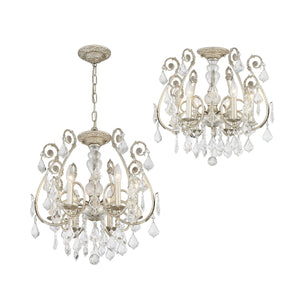 Regis 6 Light Swarovski Strass Crystal Olde Silver Chandelier 5115-OS-CL-S