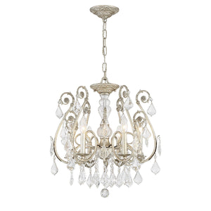 Regis 6 Light Swarovski Strass Crystal Olde Silver Chandelier 5115-OS-CL-S