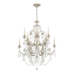 Regis 12 Light Swarovski Strass Crystal Olde Silver Chandelier 5119-OS-CL-S