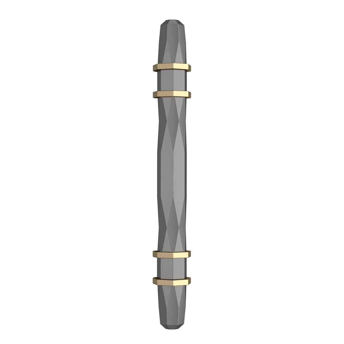 Amerock Cabinet Pull Black Chrome/Golden Champagne 3-3/4 inch (96 mm) Center-to-Center London 1 Pack Drawer Pull Drawer Handle Cabinet Hardware