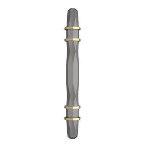 Amerock Cabinet Pull Black Chrome/Golden Champagne 3-3/4 inch (96 mm) Center-to-Center London 1 Pack Drawer Pull Drawer Handle Cabinet Hardware
