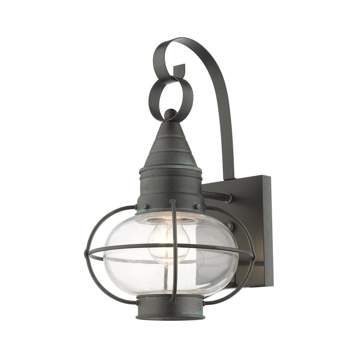 Livex Lighting 26901-61 Newburyport 1 Light 15 inch Charcoal Outdoor Wall Lantern