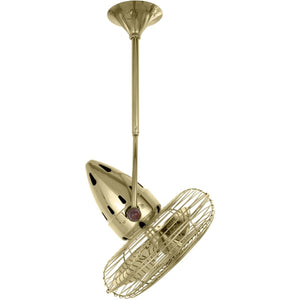 Matthews Fan JD-PB-MTL Jarold Direcional ceiling fan in Polished Brass finish with metal blades.