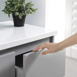 Fresca FCB9360HA-S-I Fresca Lazzaro 60" Glossy Ash Gray Free Standing Modern Bathroom Cabinet w/ Integrated Single Sink