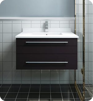 Fresca FCB6130ES-UNS-CWH-U Espresso Wall Bathroom Cabinet
