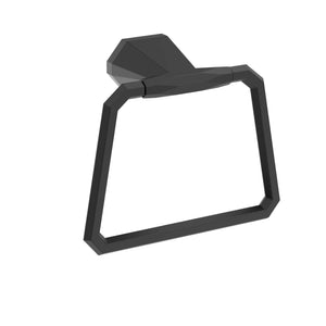 Amerock BH36042MB Matte Black Towel Ring 5-9/16 in (141 mm) Length Towel Holder St. Vincent Hand Towel Holder for Bathroom Wall Small Kitchen Towel Holder Bath Accessories