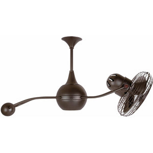 Matthews Fan B2K-BZZT-MTL Brisa 360° counterweight rotational ceiling fan in Bronzette finish with metal blades.