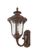 Livex Lighting 7652-58 Oxford 1 Light Imperial Bronze Cast Aluminum Wall Lantern with Light Amber Water Glass