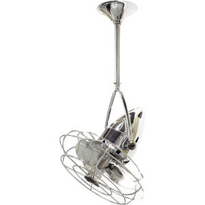 Matthews Fan JD-CR-MTL Jarold Direcional ceiling fan in Polished Chrome finish with metal blades.