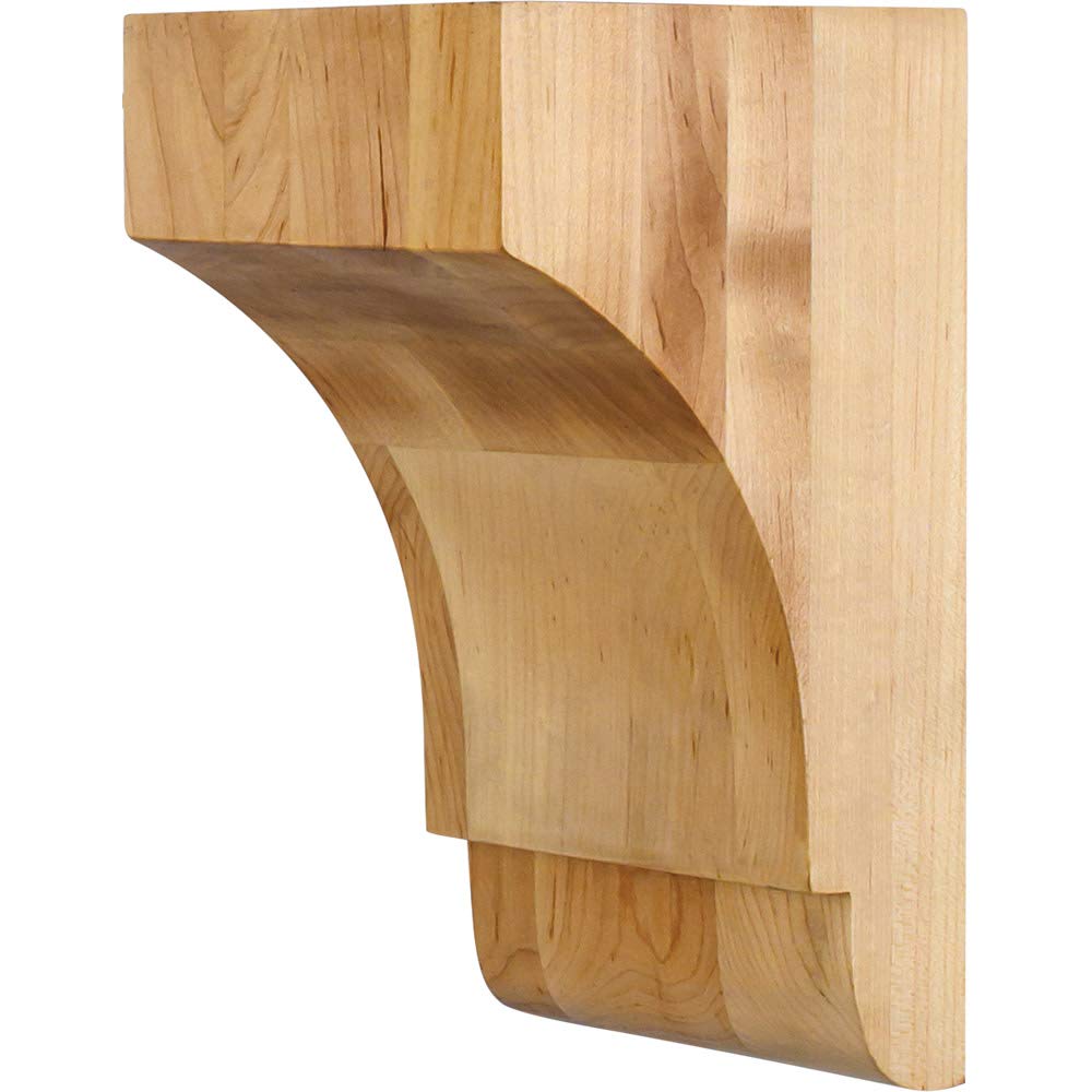 Hardware Resources COR32-1HMP 5" W x 5" D x 9" H Hard Maple Minimalist Corbel