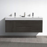 Fresca FCB8360WH-D-I Fresca Valencia 60" Glossy White Wall Hung Double Sink Modern Bathroom Vanity