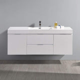 Fresca FCB8360GG-I Fresca Valencia 60" Dark Slate Gray Wall Hung Modern Bathroom Vanity