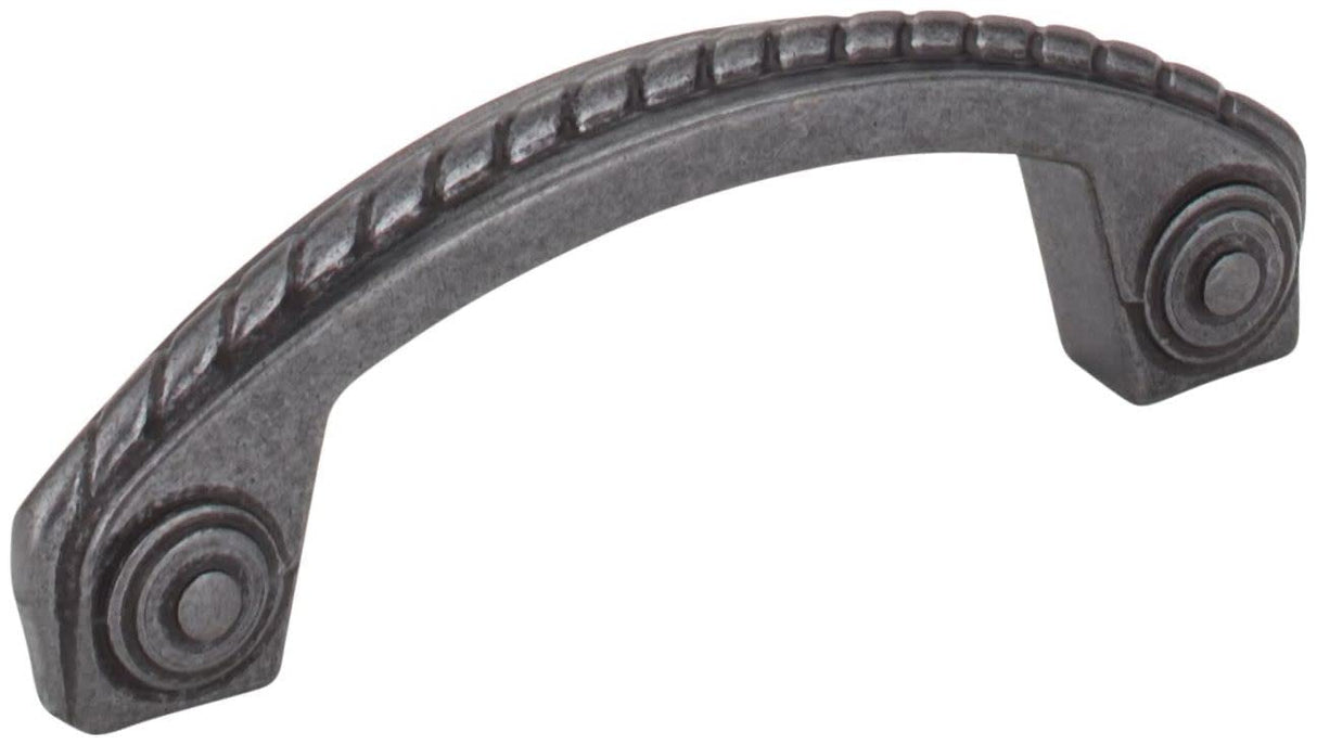 Jeffrey Alexander Z260-3DACM 3" Center-to-Center Gun Metal Rope Rhodes Cabinet Pull