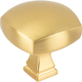 Jeffrey Alexander 278L-BG 1-3/8" Overall Length Brushed Gold Square Audrey Cabinet Knob