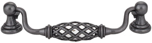 Jeffrey Alexander 749-128ABSB 128 mm Center-to-Center Antique Brushed Satin Brass Birdcage Tuscany Drop & Ring Pull