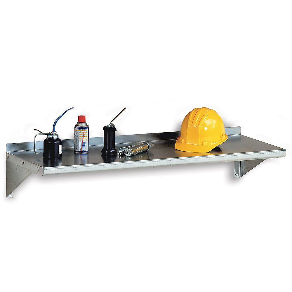 John Boos BHSG1672 Wall-Mount Shelves - 72" Galvanized 16"