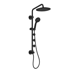 PULSE ShowerSpas 1089-MB Lanai Shower System, 8" Rain Showerhead, 5-Function Hand Shower, 3 Body Spray Jets, Adjustable Slide Bar, Matte Black