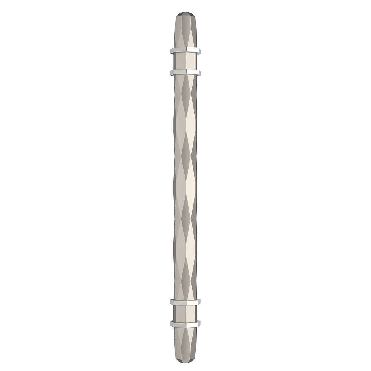 Amerock Cabinet Pull Satin Nickel/Polished Chrome 6-5/16 inch (160 mm) Center-to-Center London 1 Pack Drawer Pull Drawer Handle Cabinet Hardware