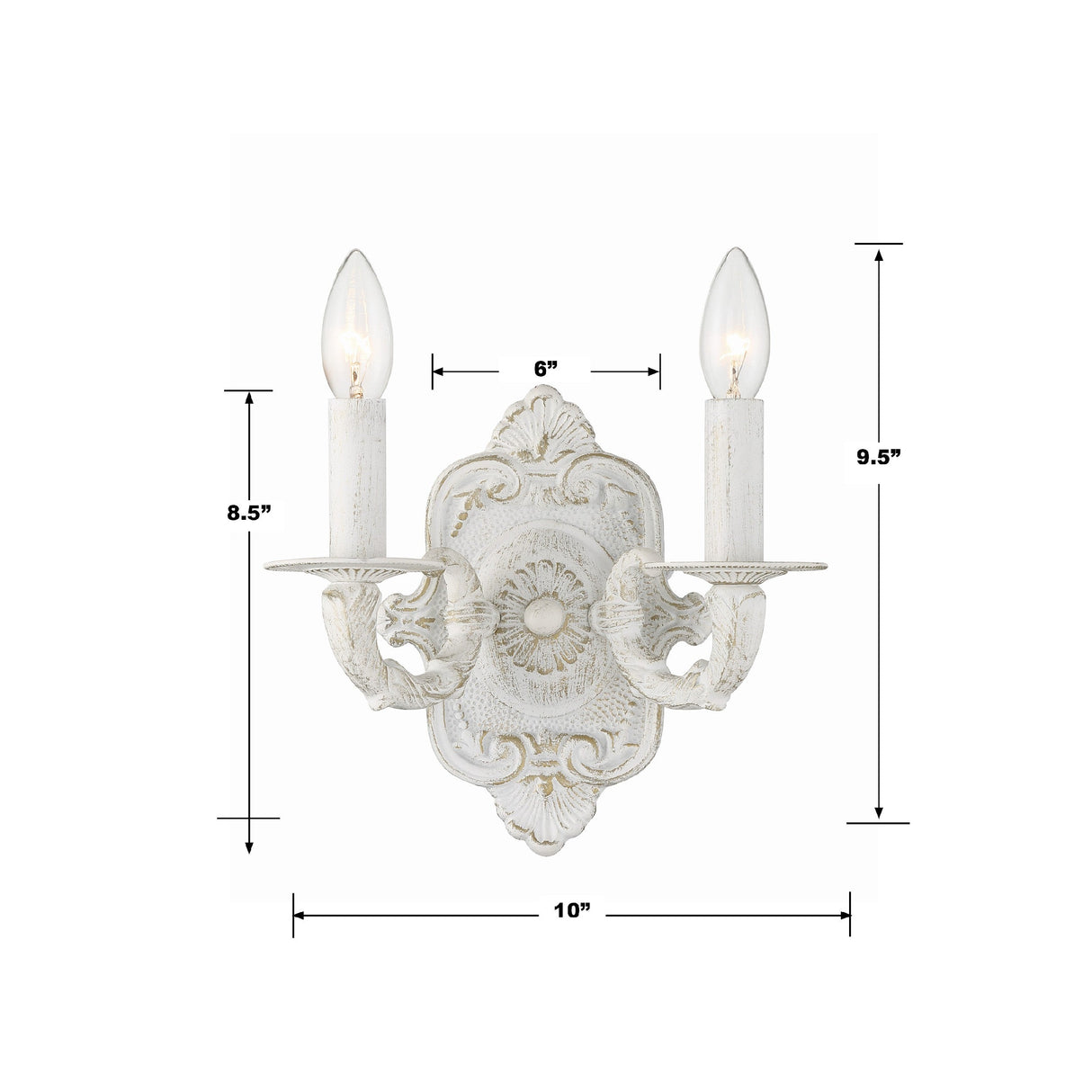 Paris Market 2 Light Antique White Sconce 5122-AW